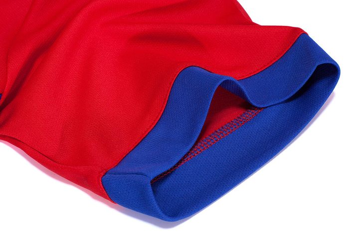 Kurzarm-Fußballtrikot mit V-Ausschnitt und Streifen – DETAIL 2