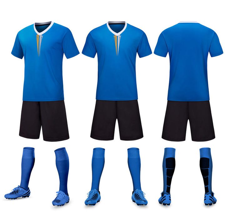 Maglia da calcio a maniche corte con scollo a V con motivo geometrico – COMBO 6