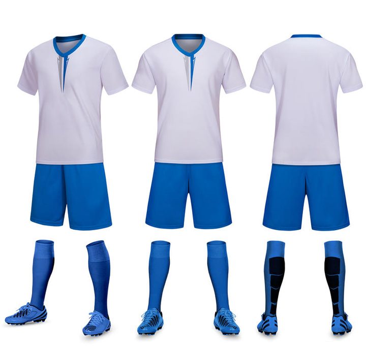 Maglia da calcio a maniche corte con scollo a V con motivo geometrico – COMBO 3