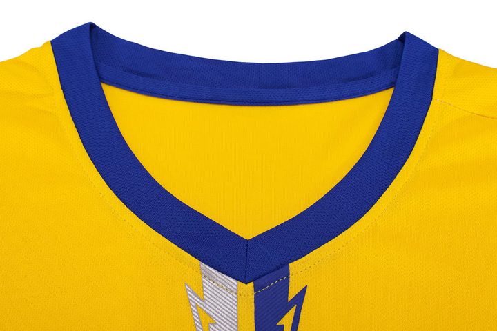 Maglia da calcio a maniche corte con scollo a V con motivo geometrico – DETAIL 1