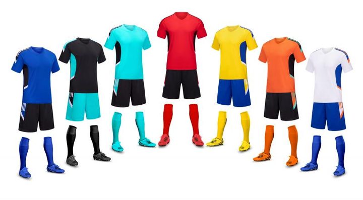 Crew-neck Short Sleeve Striped Soccer Jersey – MAIN