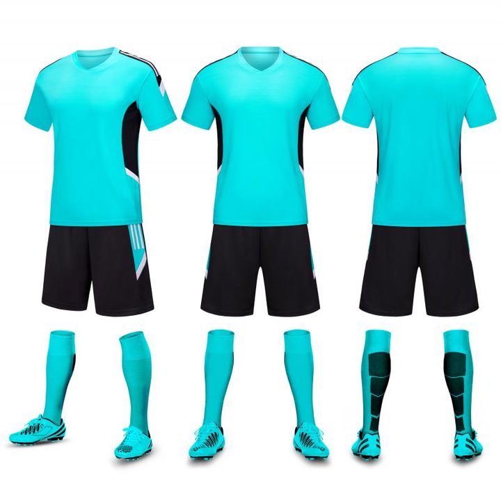 Crew-neck Short Sleeve Striped Soccer Jersey – COMBO 1