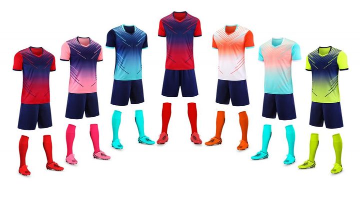 V-neck Short Sleeve Gradient Soccer Jersey – MAIN