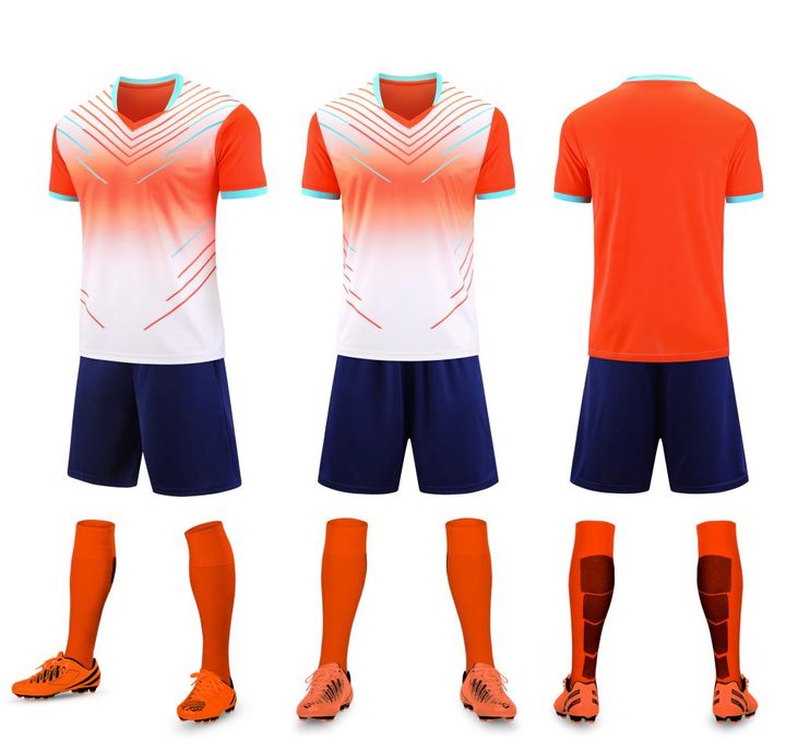 V-neck Short Sleeve Gradient Soccer Jersey – COMBO 1