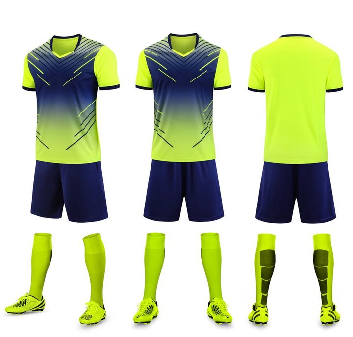 V-neck Short Sleeve Gradient Soccer Jersey – COMBO 4