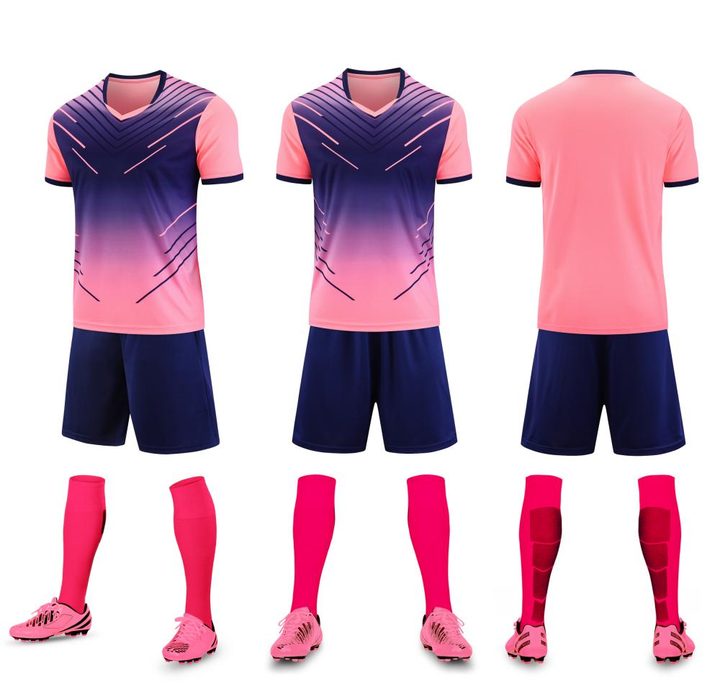 V-neck Short Sleeve Gradient Soccer Jersey – COMBO 6