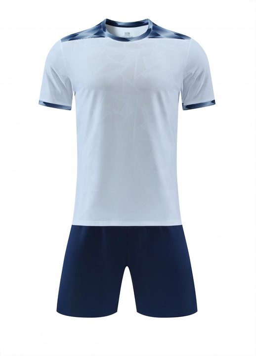 Crew-neck Short Sleeve Geometric Soccer Jersey – FRONT 4