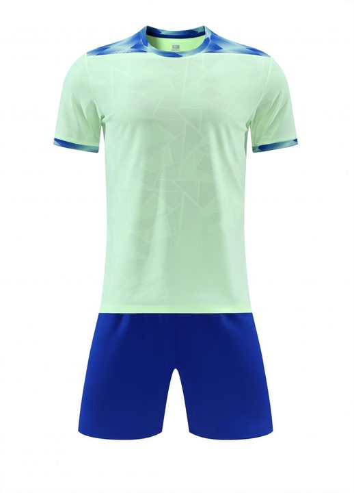 Crew-neck Short Sleeve Geometric Soccer Jersey – FRONT 6