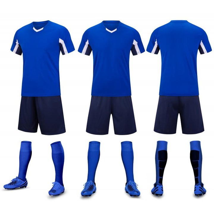 V-neck Short Sleeve Geometric Soccer Jersey – COMBO 1