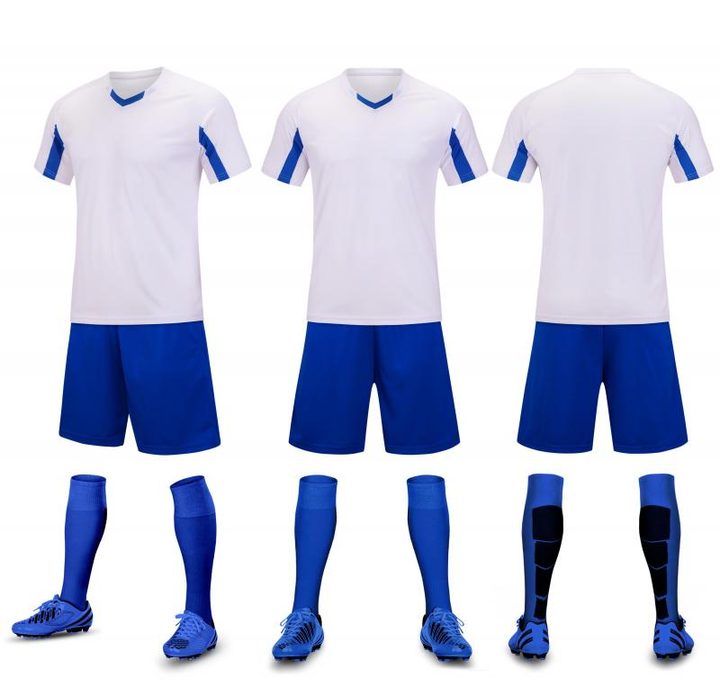 V-neck Short Sleeve Geometric Soccer Jersey – COMBO 4