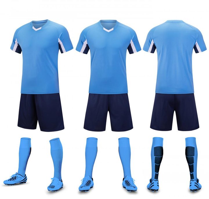 V-neck Short Sleeve Geometric Soccer Jersey – COMBO 3