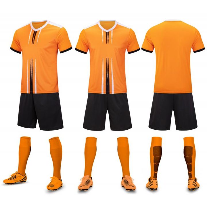 Tricou de fotbal, cu mânecă scurtă, cu decolteu în V și cu panouri – COMBO 5