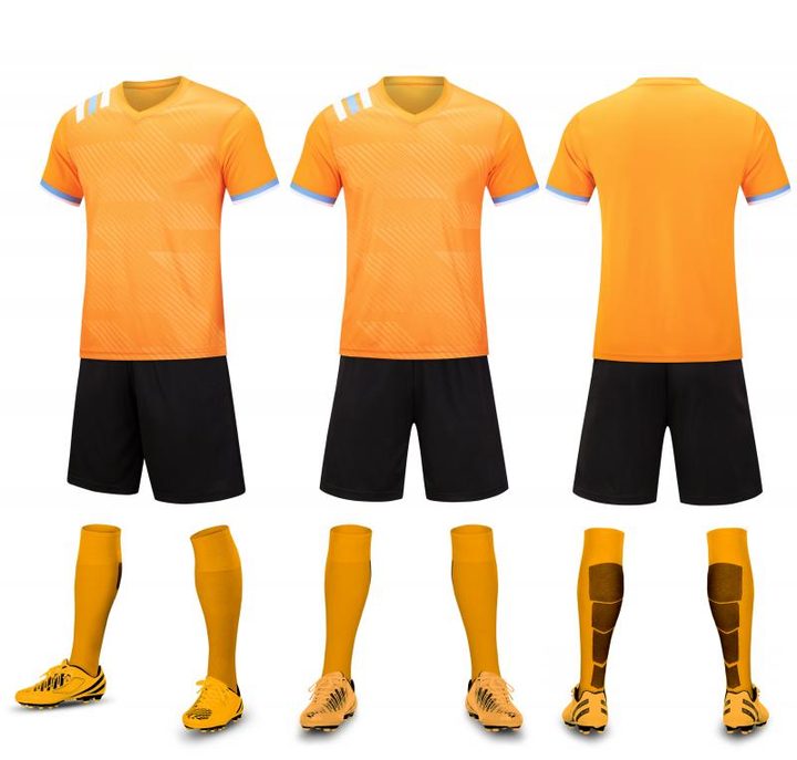 Maglia da calcio a maniche corte con scollo a V con righe – COMBO 5