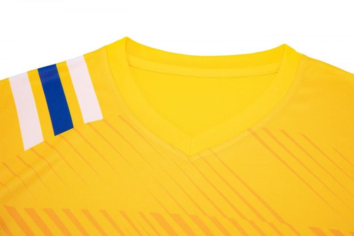 Maglia da calcio a maniche corte con scollo a V con righe – DETAIL 1