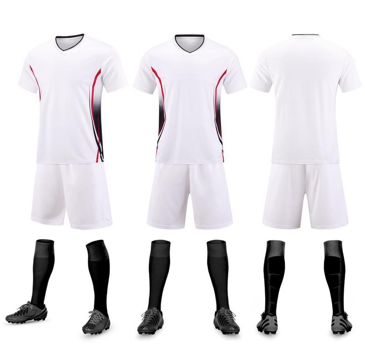Camiseta de fútbol de manga corta con cuello en V con degradado – COMBO 2