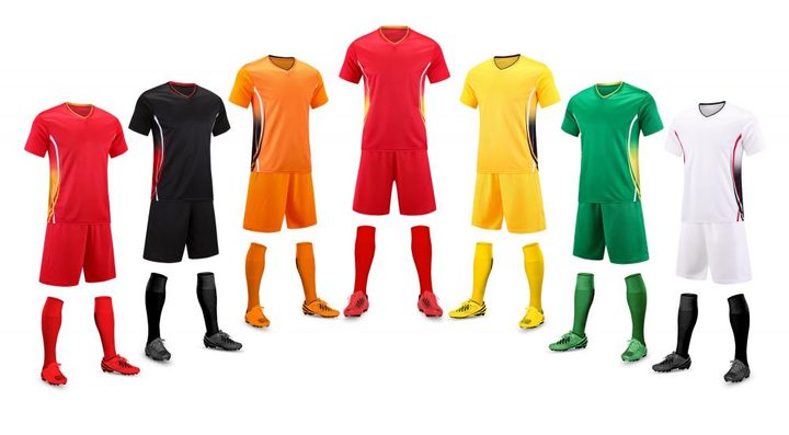 Camiseta de fútbol de manga corta con cuello en V con degradado – MAIN