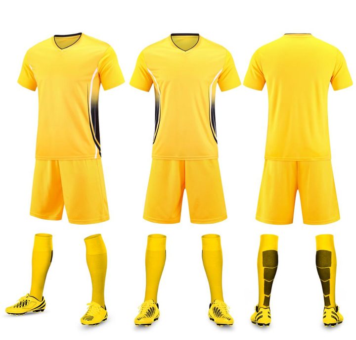 Camiseta de fútbol de manga corta con cuello en V con degradado – COMBO 6