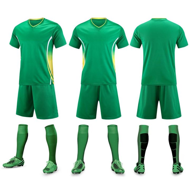 Camiseta de fútbol de manga corta con cuello en V con degradado – COMBO 1