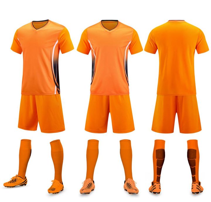 Camiseta de fútbol de manga corta con cuello en V con degradado – COMBO 3