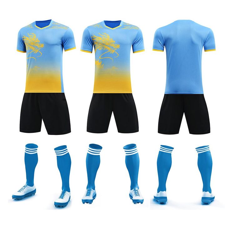 V-neck Short Sleeve Striped Soccer Jersey – COMBO 3