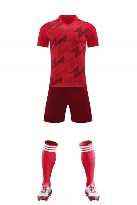 Camiseta de fútbol de manga corta con cuello en V con rayas – FRONT 4