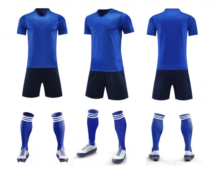 Camisa de futebol de manga curta com gola V com estampa geométrica – COMBO 4