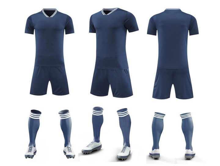 Maglia da calcio a maniche corte con scollo a V con righe – COMBO 3