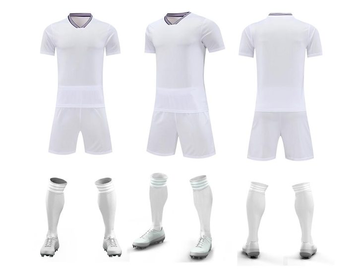 Maglia da calcio a maniche corte con scollo a V con righe – COMBO 2