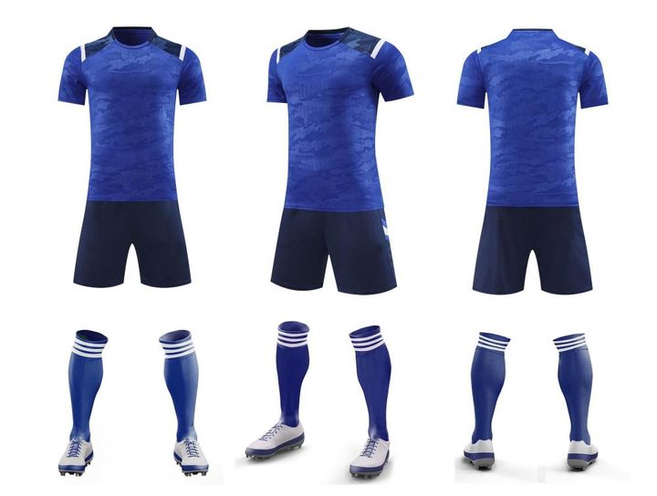 Maglia da calcio a maniche corte con girocollo con righe – COMBO 3