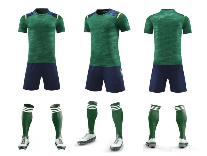 Maglia da calcio a maniche corte con girocollo con righe – COMBO 1