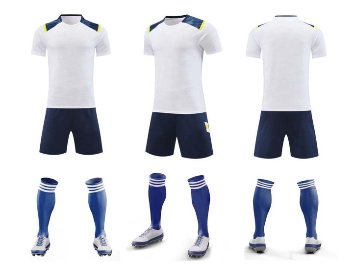 Maglia da calcio a maniche corte con girocollo con righe – COMBO 2
