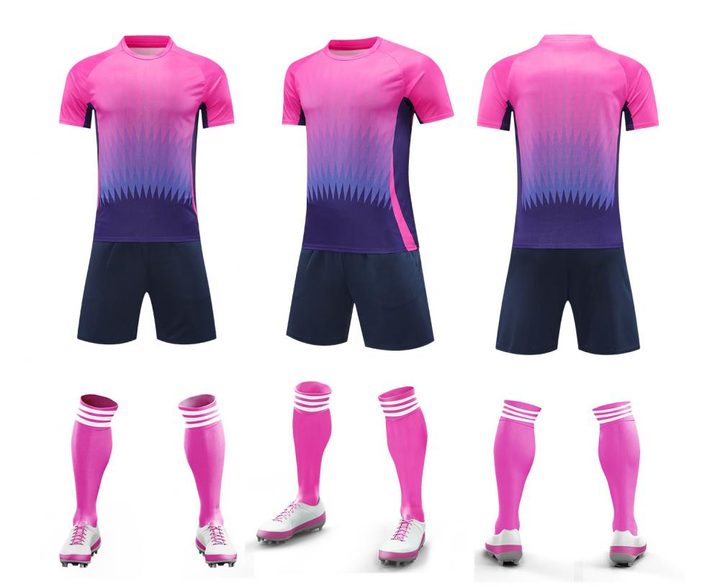 Maglia da calcio a maniche corte con girocollo con sfumatura – COMBO 4