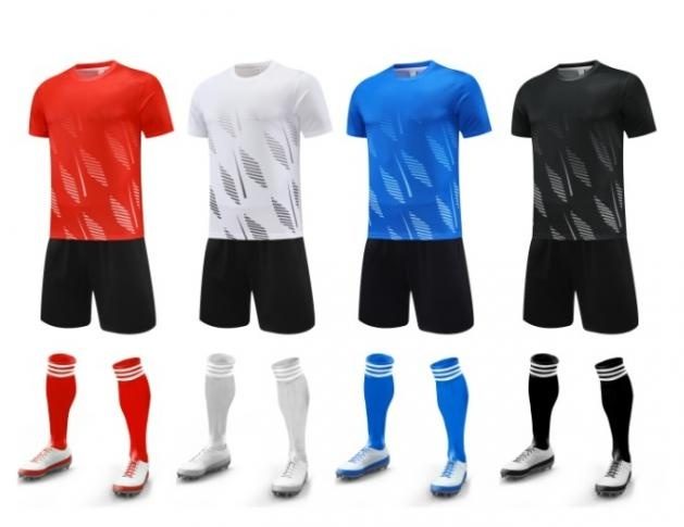 Maglia da calcio a maniche corte con girocollo con righe – MAIN