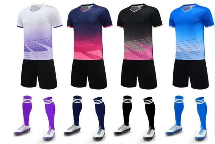 Maglia da calcio a maniche corte con scollo a V con sfumatura – MAIN