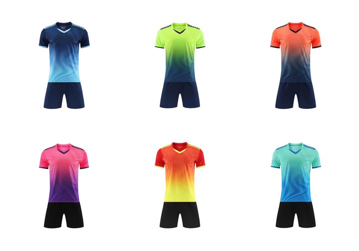 V-neck Short Sleeve Gradient Soccer Jersey – MAIN