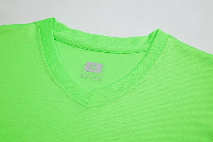 Koszulka piłkarska, z krótkim rękawem, z okrągłym dekoltem i w paski – DETAIL 1