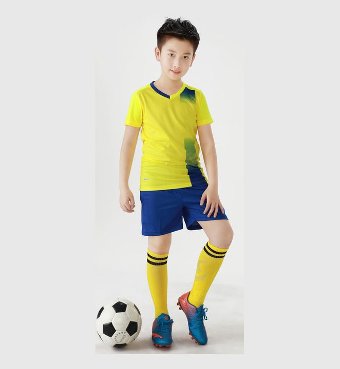 Maglia da calcio a maniche corte con scollo a V con motivo geometrico – MODEL 2