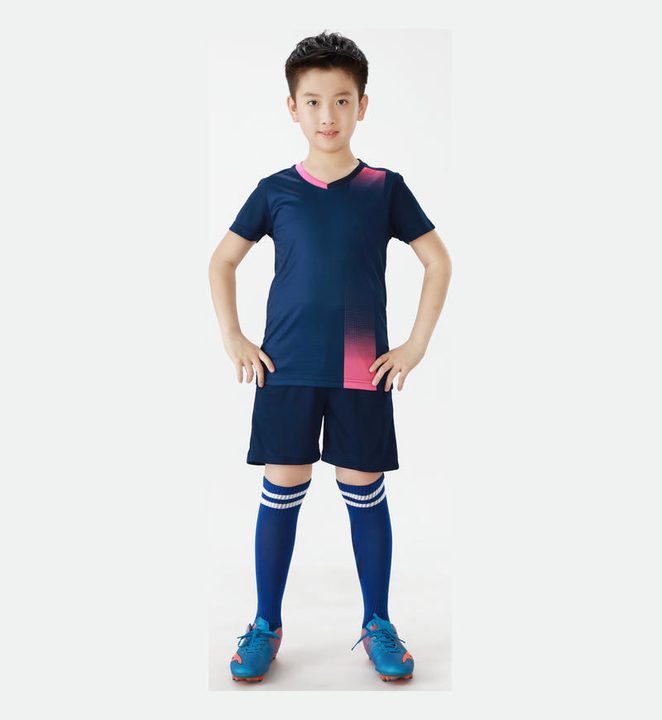 Maglia da calcio a maniche corte con scollo a V con motivo geometrico – MODEL 3