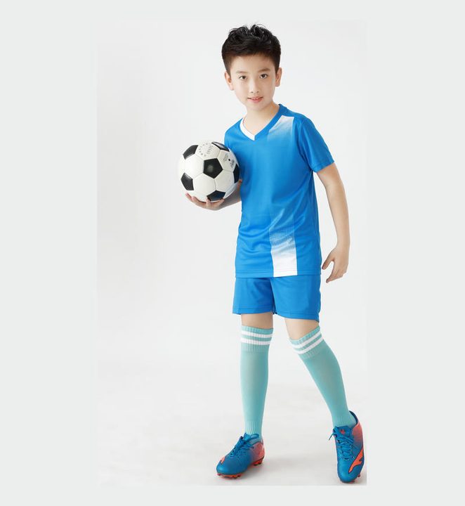 Maglia da calcio a maniche corte con scollo a V con motivo geometrico – MODEL 4