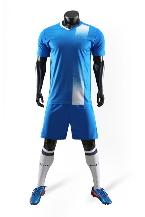 Maglia da calcio a maniche corte con scollo a V con motivo geometrico – FRONT 6