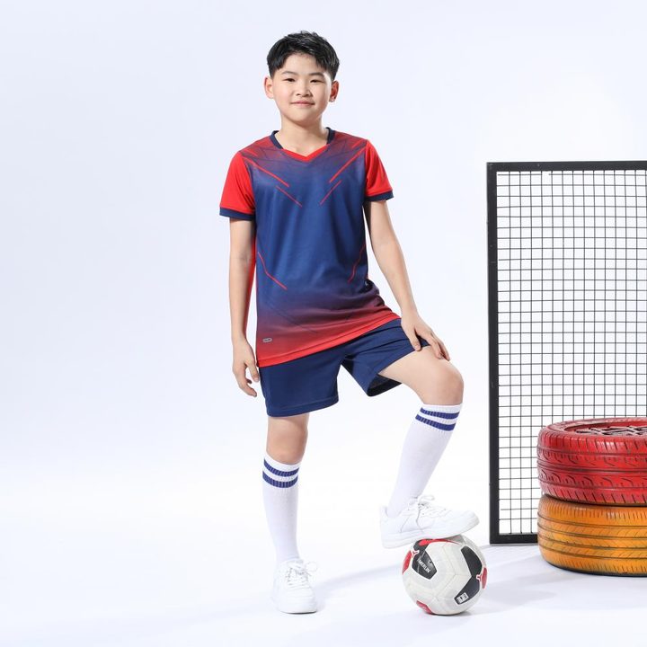 Crew-neck Short Sleeve Striped Soccer Jersey – MODEL 4