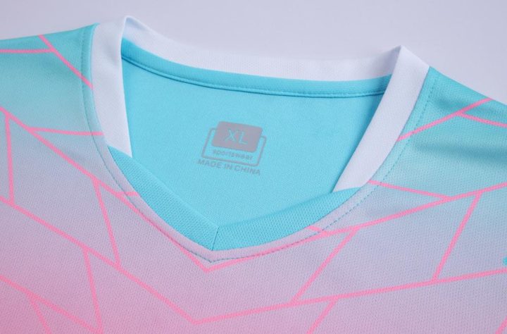 Crew-neck Short Sleeve Striped Soccer Jersey – DETAIL 1