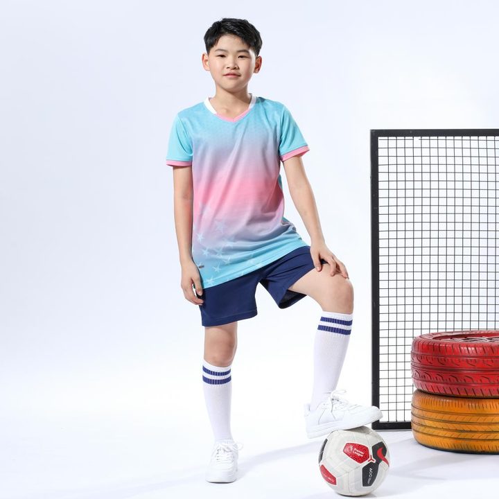 V-neck Short Sleeve Gradient Soccer Jersey – MODEL 2