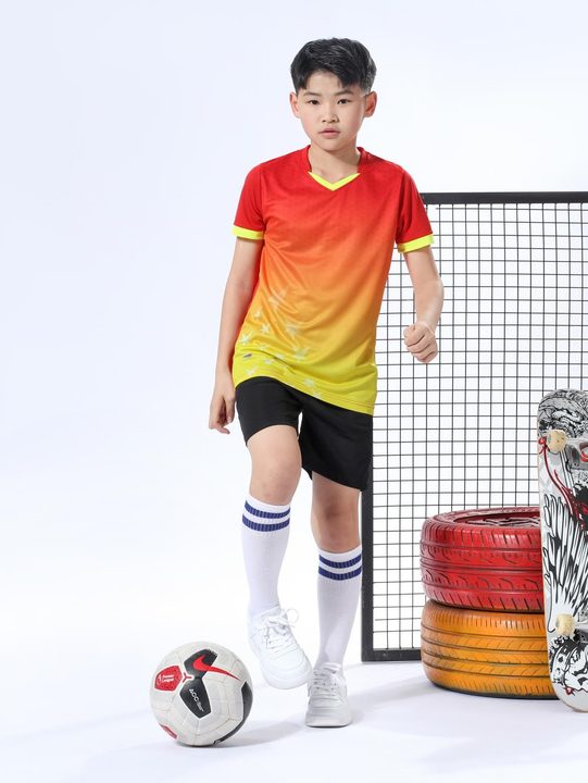 V-neck Short Sleeve Gradient Soccer Jersey – MODEL 3