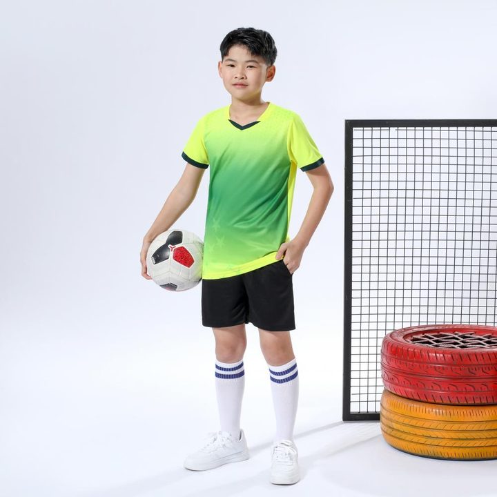 V-neck Short Sleeve Gradient Soccer Jersey – MODEL 4