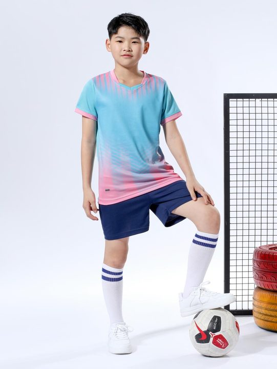 Crew-neck Short Sleeve Striped Soccer Jersey – MODEL 2