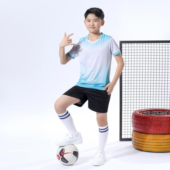 Crew-neck Short Sleeve Striped Soccer Jersey – MODEL 4