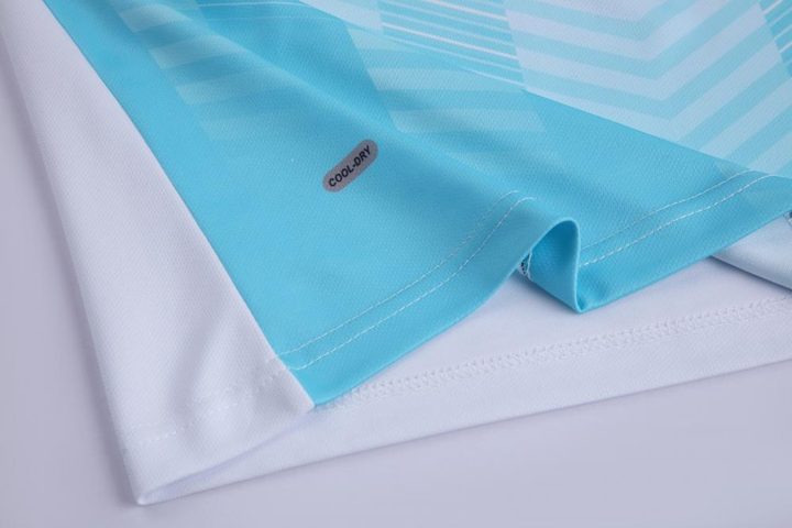 Crew-neck Short Sleeve Striped Soccer Jersey – DETAIL 1