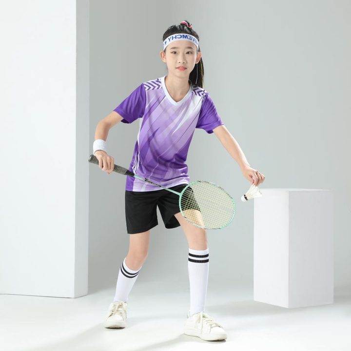 Tricou de fotbal, cu mânecă scurtă, cu decolteu rotund și cu dungi – MODEL 1