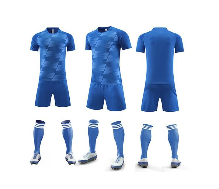 Tricou de fotbal, cu mânecă scurtă, cu decolteu rotund și cu dungi – COMBO 3